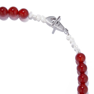 caviar necklace red agate