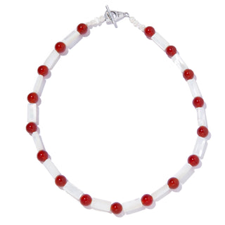 mermaid necklace red agete