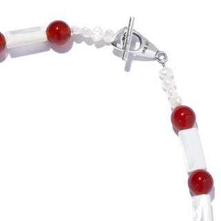 mermaid necklace red agete