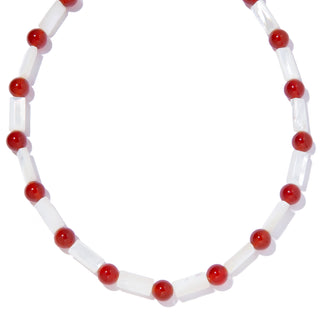 mermaid necklace red agete