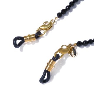 onyx glass chain necklace