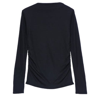 pleats long sleeve tops