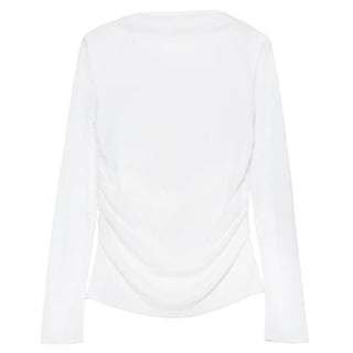 pleats long sleeve tops