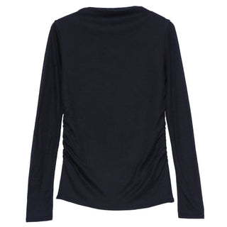 pleats long sleeve tops