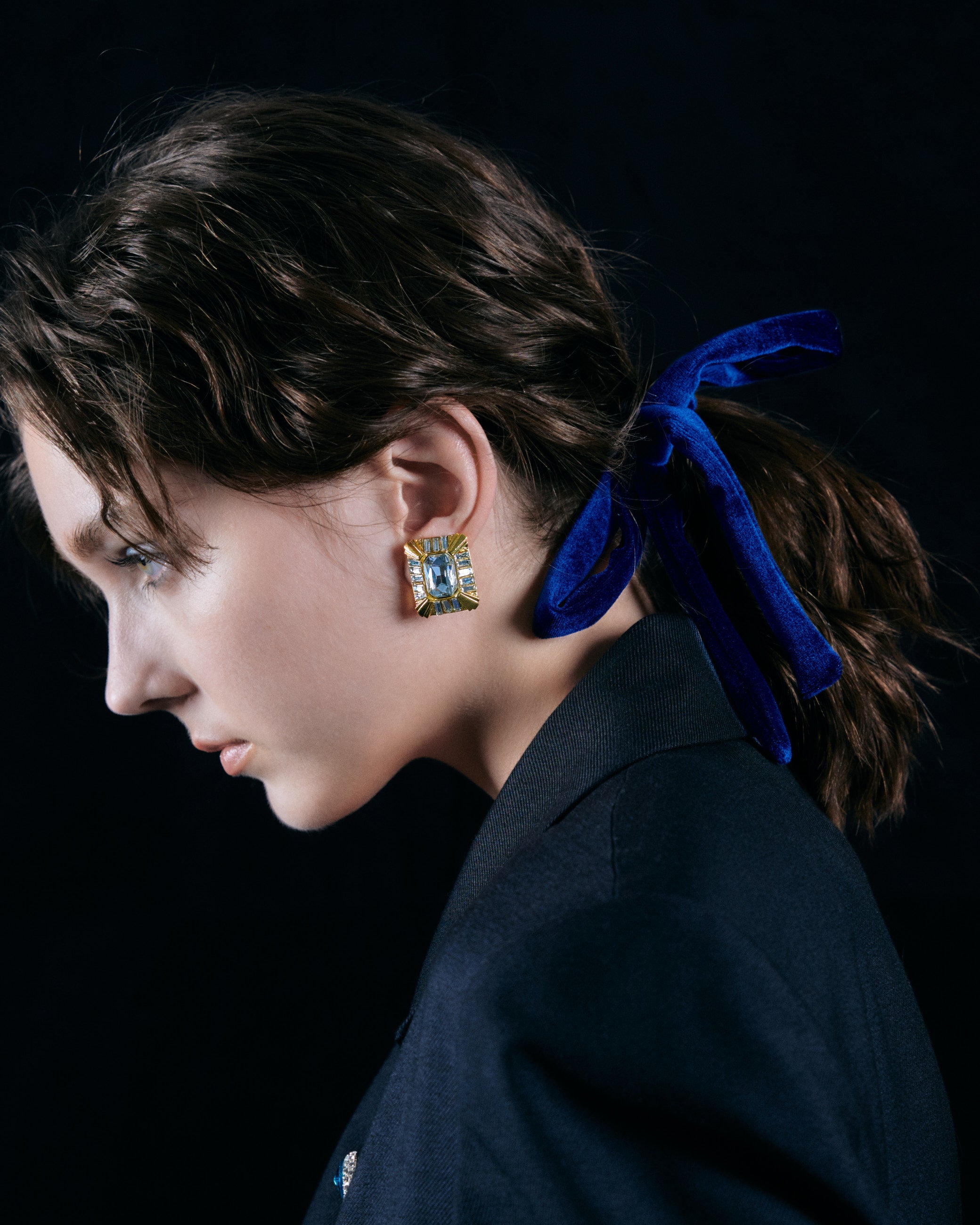 美品IRIS47⭐︎シルバーオーバル型ピアスとリングセット IRIS47｜door knock earring イヤリング silver925 ダイヤモンド