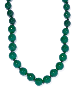 gordian knot necklace green agate