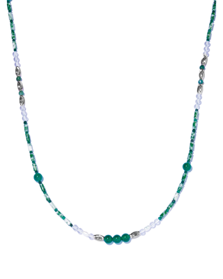 jasper glass chain necklace