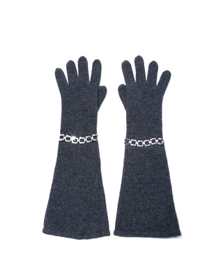 band cashmere gloves