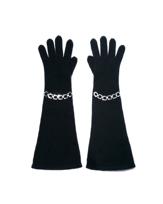 band cashmere gloves