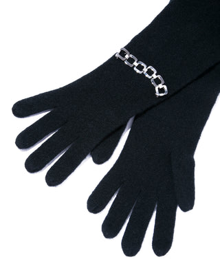 band cashmere gloves