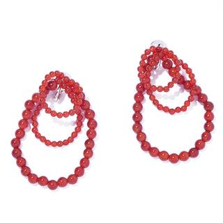 fabiana red agate earring