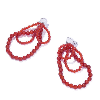 fabiana red agate earring