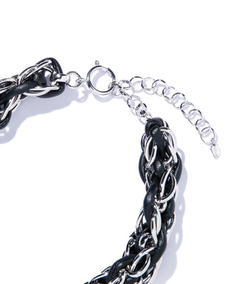 braided leather chain necklace