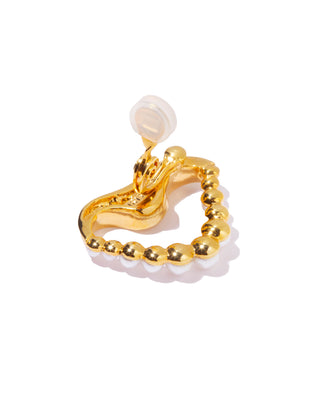undulate pearl earring