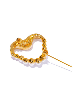 undulate pearl brooch