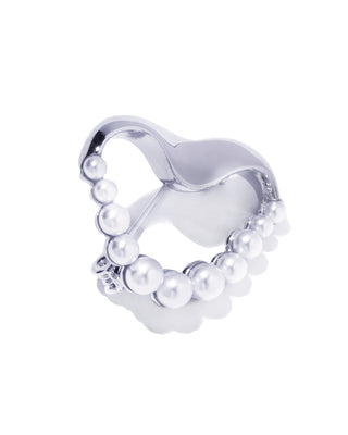 undulate pearl brooch