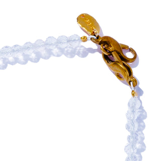 crystal glass chain necklace