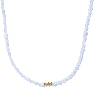 crystal glass chain necklace