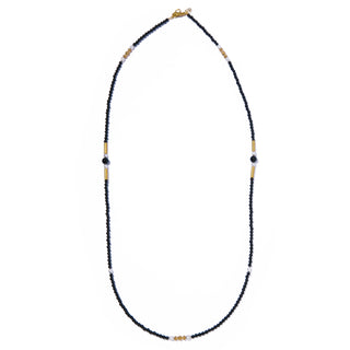 onyx glass chain necklace