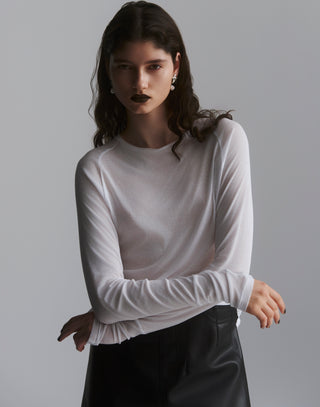 sheer long sleeve tops