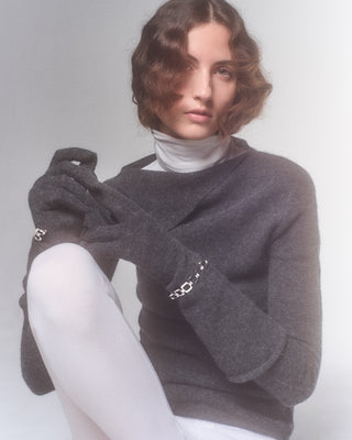 band cashmere gloves