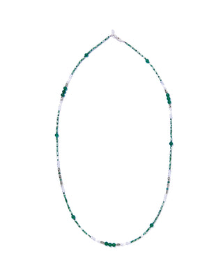jasper glass chain necklace