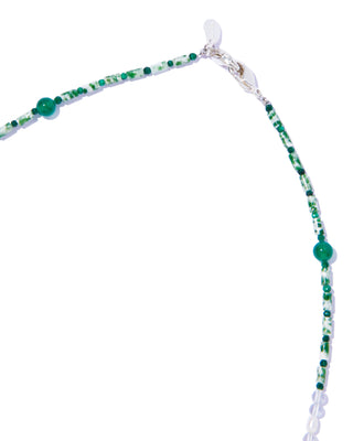 jasper glass chain necklace